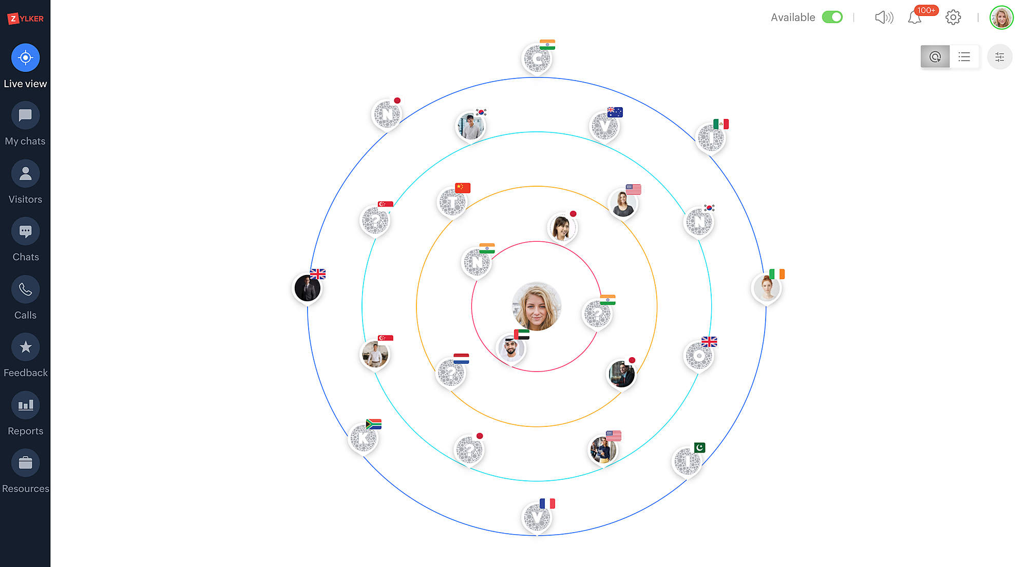 screenshot of Zoho SalesIQ